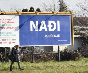 14.01.2021., Zagreb - Plakati kandidata Davora Nađija. 

Photo: Saša Zinaja/NFoto