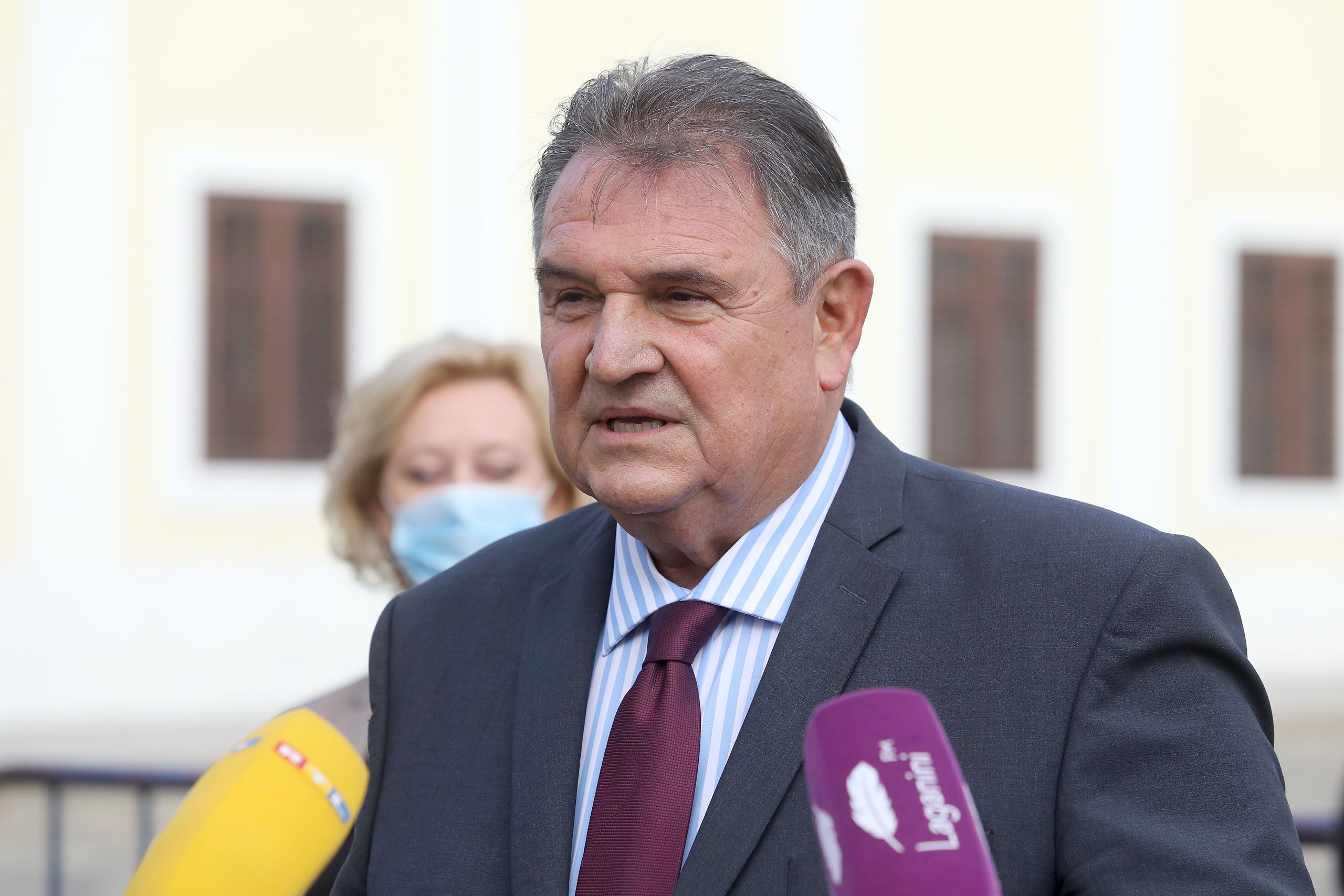 03.11.2020., Zagreb - Ispred Trga svetog Marka odrzana je konferencija za medije Narodne stranke Reformista na kojoj su o izmjenama zakona o kaznenom postupku govorili Radimir Cacic i Natalija Martincevic. 
Photo: Patrik Macek/PIXSELL