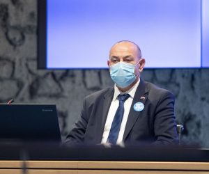 04.01.2021., Zagreb - Na sjednici Vlade RH donesena odluka te je proglasena katastrofa na podrucjima pogodjenim potresom. Nakon sjednice odrzana je konferencija za medije. Ministar branitelja Tomislav Medved.
Photo: Davor Puklavec/PIXSELL