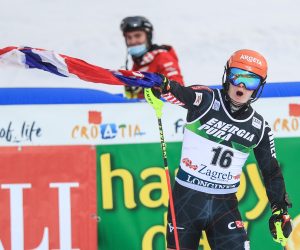 06.01.2021., Zagreb - Druga voznja muskog slaloma Audi FIS Svjetskog skijaskog kupa Snow Queen Trophy. Filip Zubcic Photo: Slavko Midzor/PIXSELL