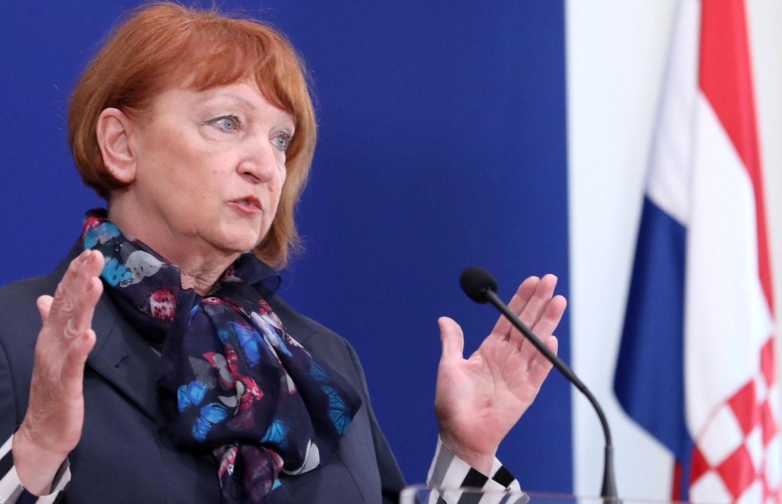 06.05.2020., Zagreb - Odbor za pravosudje na svojoj je 67. sjednici raspravljao je prijedlogu odluke o imenovanju Zlate Hrvoj Sipek glavnom drzavnom odvjetnicom Republike Hrvatske. Nakon sjednice kandidatkinja za glavnu drzavnu odvjetnicu Zlata Hrvoj Sipek dala je medijima izjavu. Photo: Patrik Macek/PIXSELL