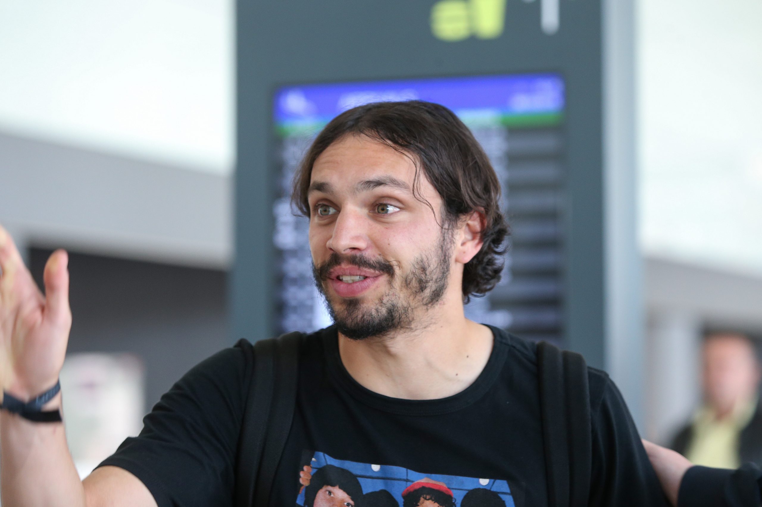 06.10.2019., Zracna luka Franjo Tudjman, Zagreb - Nogometas Filip Krovinovic u zracnoj luci. 
Photo: Luka Stanzl/PIXSELL