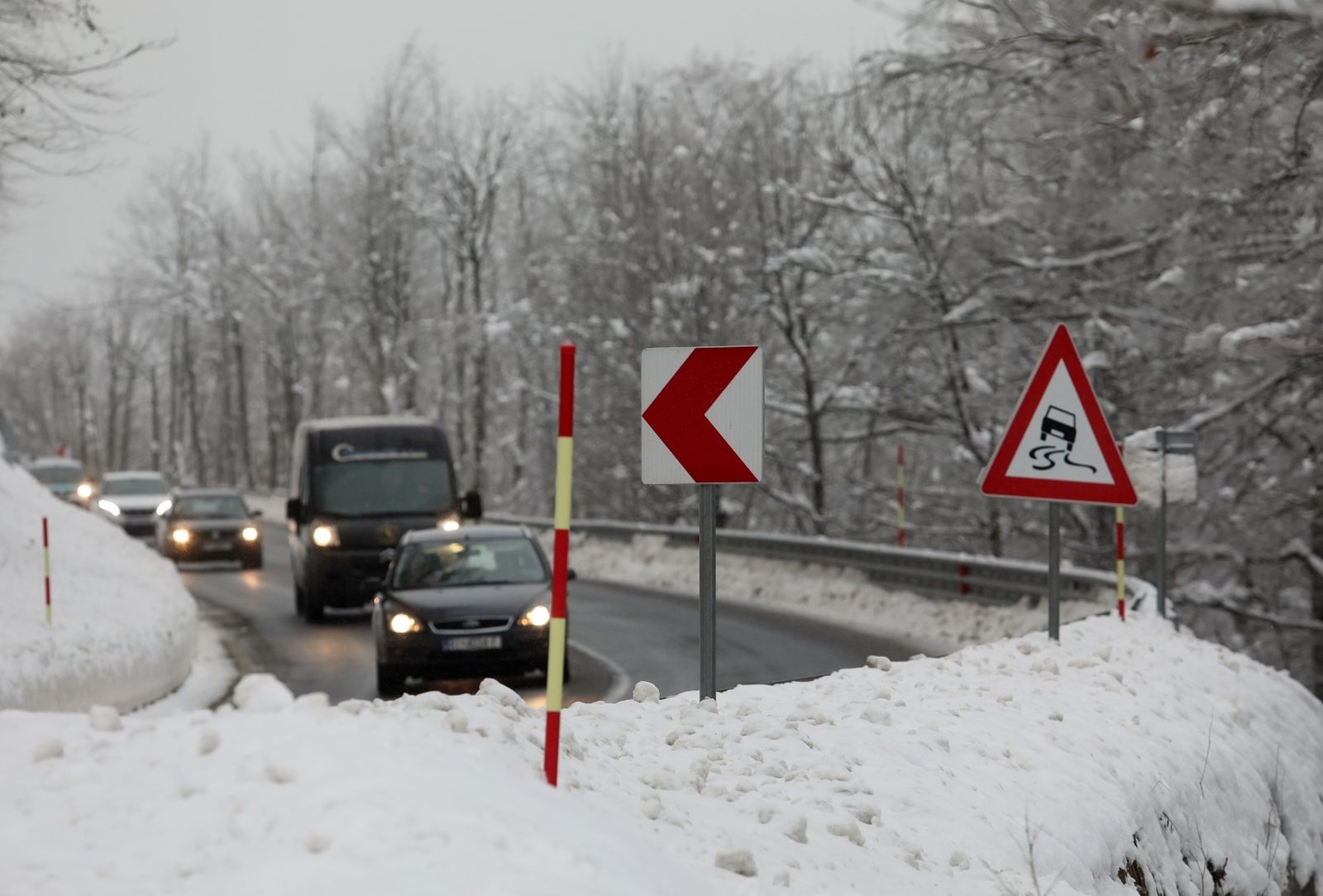09.01.2021., Delnice - Autocesta Rijeka-Zagreb i stara cesta kroz Gorski kotar otvorene su za promet. Photo: Goran Kovacic/PIXSELL