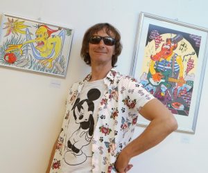 Split: Gobac u majici na Mickeyja otvorio svoju izložbu Volim crtane filmove 09.07.2018., Split - U Sveucilisnoj galeriji Vasko Lipovac otvorena je samostalna izlozba Davora Gopca Volim crtane filmove. 

Photo: Ivo Cagalj/PIXSELL
