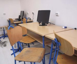 30.11.2009., Petrinja - Provalnici su otudjili racunala iz informaticke ucionice osnovne skole u Moscenici. 
Photo: Miroslav Santek/PIXSELL