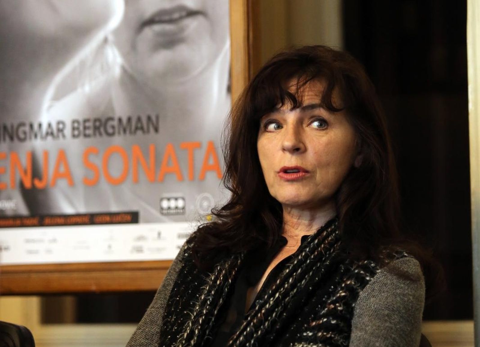 10.01.2017., HNK Ivana pl. Zajca, Rijeka - Konferencija za medije uoci premijere predstave 'Jesenje sonate' Ingmara Bergmana. 
Mira Furlan. 
Photo: Goran Kovacic/PIXSELL