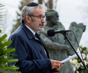 12.04.2018., Zagreb -  Na Mirogoju Zidovska opcina Zagreb povodom Dana sjecanja na zrtve Holokausta organizirala je sredisnju komemorativnu svecanost. Ognjen Kraus Photo: Filip Kos/PIXSELL