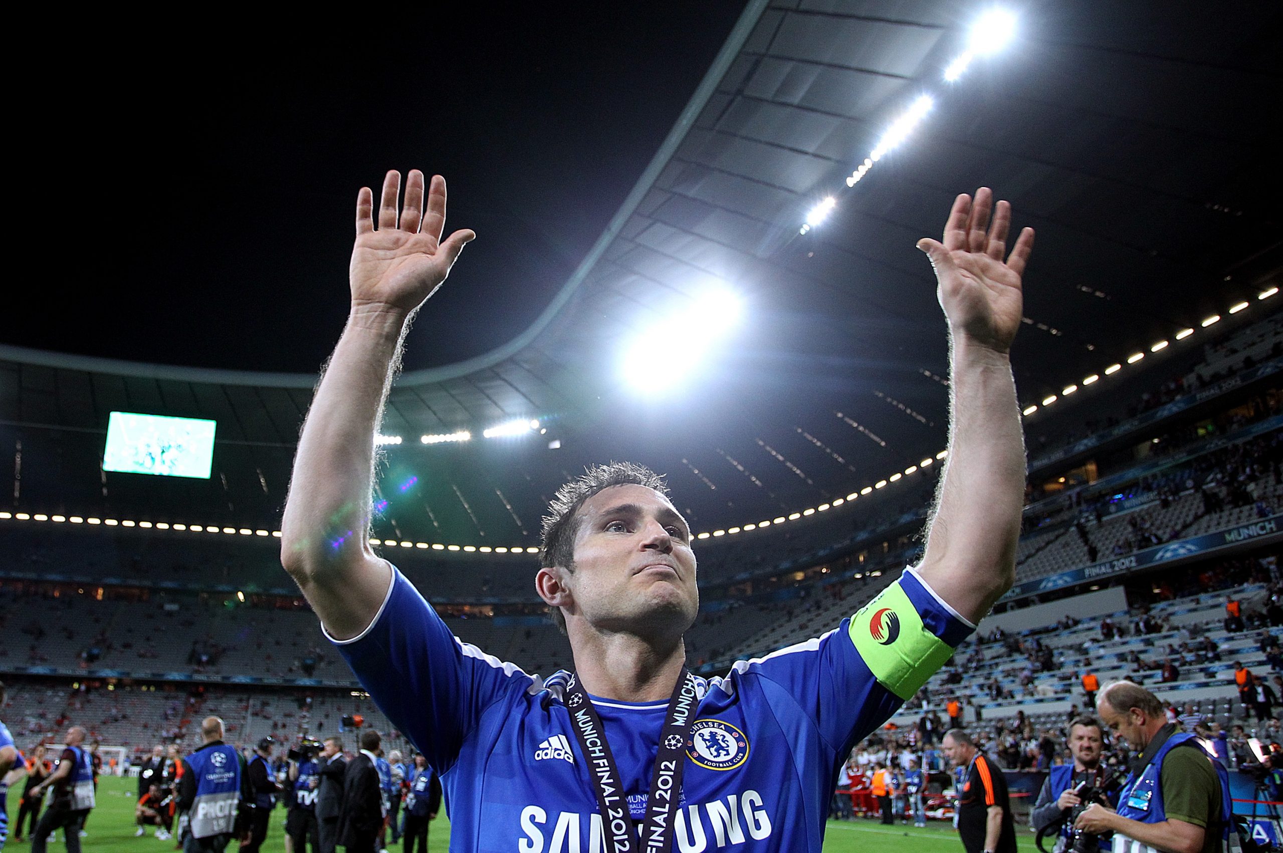 19.05.2012., Muenchen, Njemacka - Finalna utakmica Lige prvaka, FC Bayern Muenchen - Chelsea FC. Chelsea je osvojio Lgu prvaka boljim izvodjenjem jedanaesteraca 5-4, nakon sto je u regularnom dijelu i produzetcima rezultat bio 1-1. Frank Lampard. 
Photo: Goran Stanzl/PIXSELL