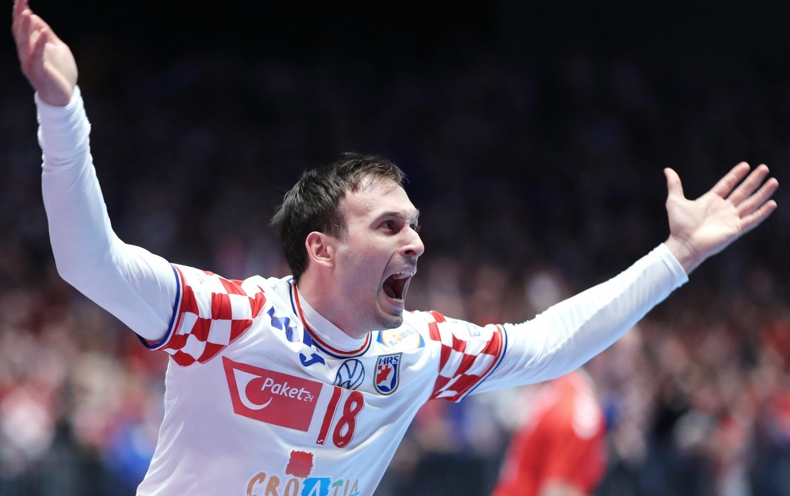 13.01.2020., Stadthalle Graz, Graz, Austrija - Europsko rukometno prvenstvo, skupina A, 3. kolo, Srbija - Hrvatska. Igor Karacic Photo: Slavko Midzor/PIXSELL