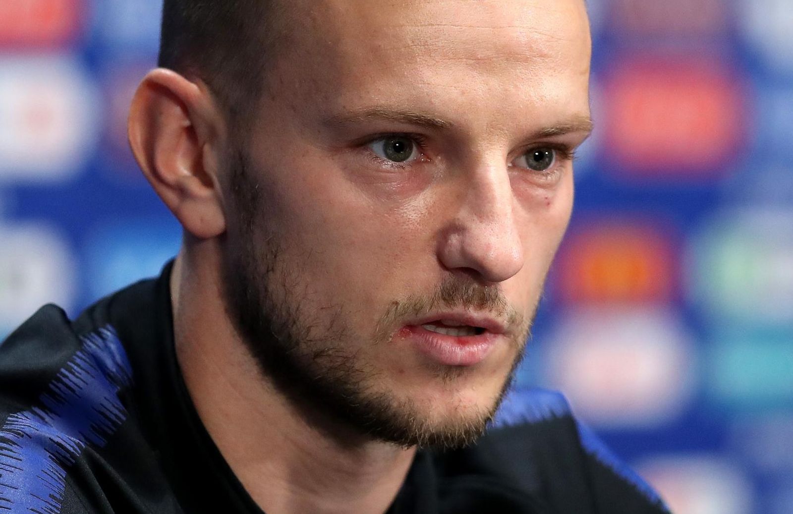 13.07.2018., Moskva, Rusija - Svjetsko nogometno prvenstvo 2018. Konferencija za medije hrvatske nogometne reprezentacije na stadionu Luznjiki. Ivan Rakitic
Photo: Igor Kralj/PIXSELL