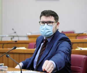 19.01.2021., Zagreb - Aktualnim prijepodnevom pocela je 6. sjednica Hrvatskom sabora. Pedja Grbin Photo: Sanjin Strukic/PIXSELL