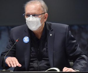 i20.01.2021.,Zagreb - U Nacionalnoj i sveucilisnoj knjiznici odrzana je konferencija za medije Nacionalnog stozera civilne zastite. ministar unutarnjih poslova Davor Bozinovic  Photo: Davorin Visnjic/PIXSELL