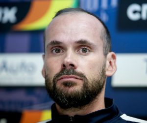 20.09.2019., stadion u Kranjcevicevoj ulici, Zagreb - Hrvatski Telekom Prva liga, 09. kolo, NK Lokomotiva - NK Osijek. Konferencija za medije, trener NK Osijeka Dino Skender. 
Photo: Igor Kralj/PIXSELL