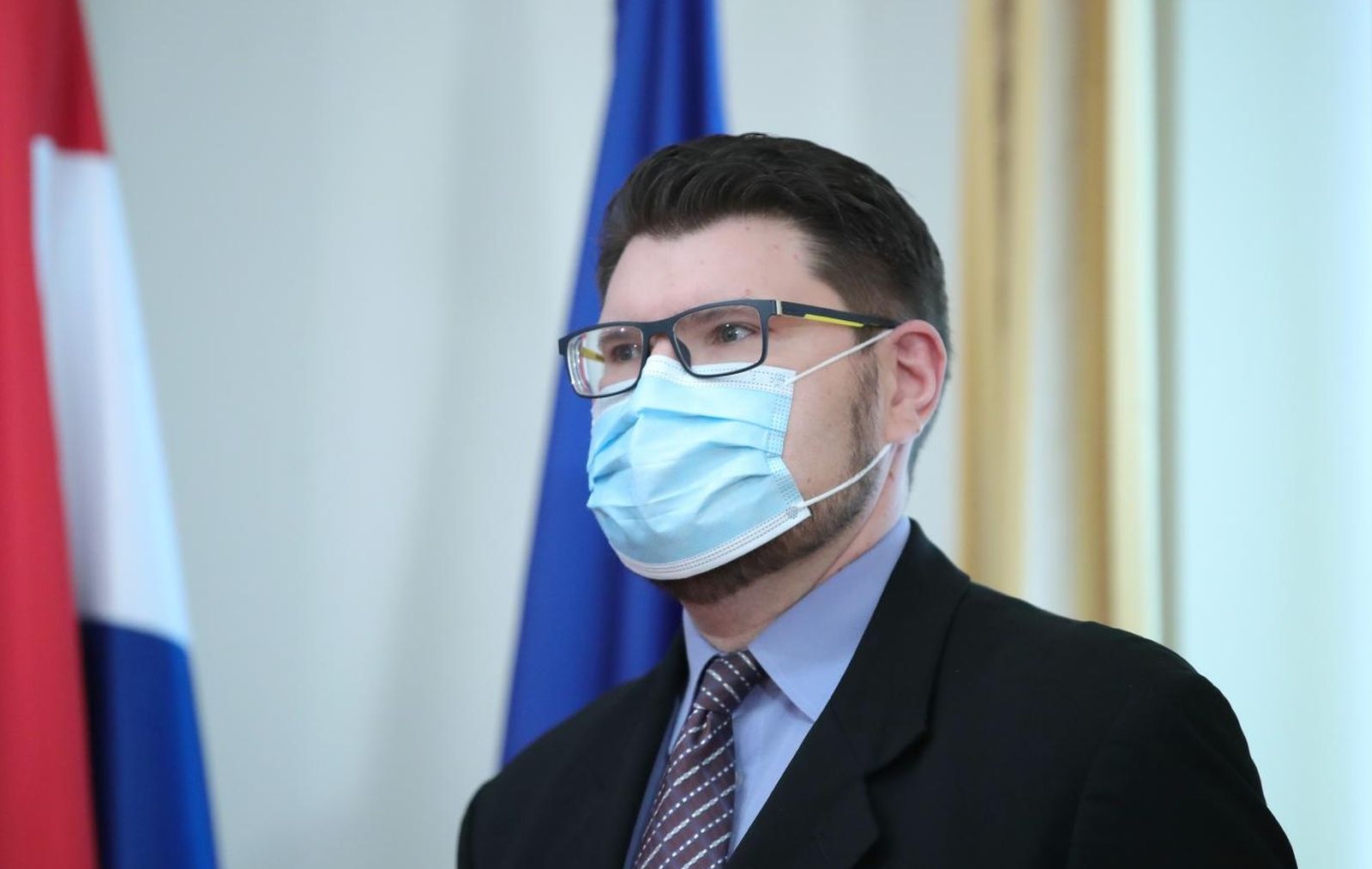 21.01.2021., Zagreb - Dvorana Ivana Kukuljevica, Hrvatski sabor. Konferencija za medije u Hrvatskom saboru odrzali su: Klub zastupnika lijevog bloka, Klub zastupnika SDP-a, Klub zastupnika Centra i GLAS-a, Klub zastupnika HSS-a i HSU-a, Klub zastupnika IDS-a, Klub zastupnika Mosta, Klub zastupnika Hrvatskih suverenista i Klub zastupnika Domovinskog pokreta. Tema konferencije je osnivanje istraznog povjerenstva za utvrdjivanje nepravilnosti u poslijeratnoj obnovi Banije. Photo: Sanjin Strukic/PIXSELL