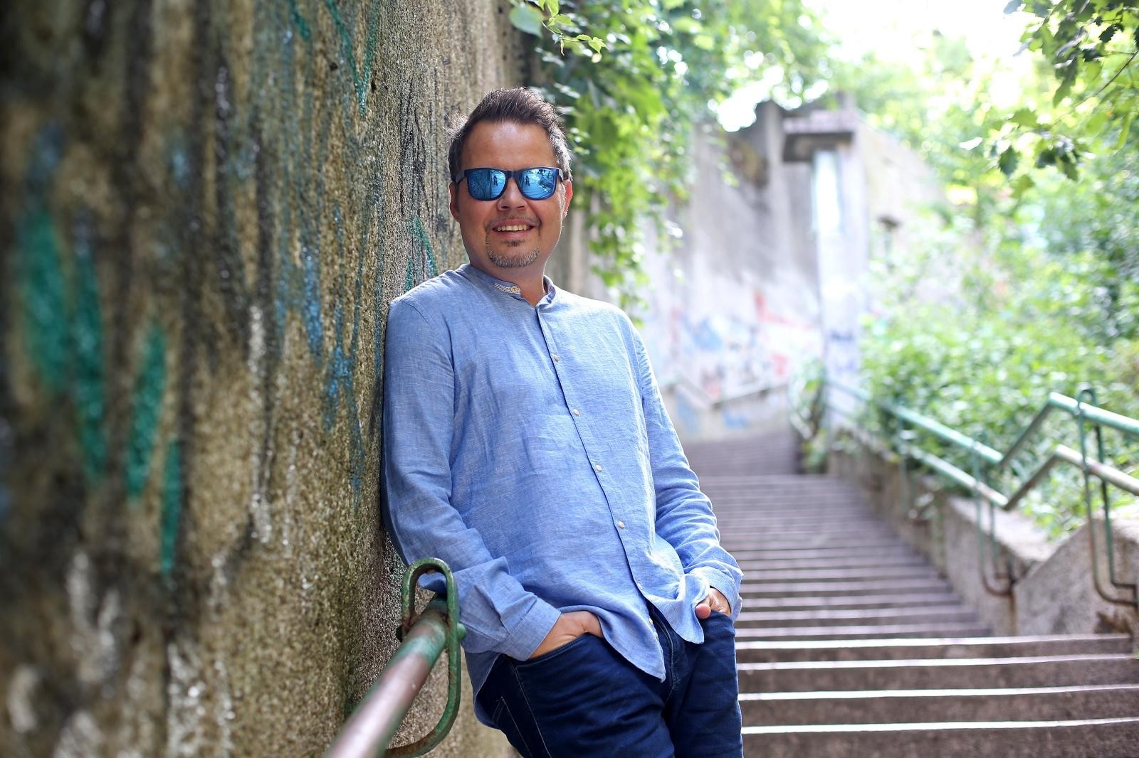 21.07.2017., Zagreb - Robert Knjaz, autor dokumentarno zabavne serije Hrvatski velikani.
Photo: Igor Kralj/PIXSELL