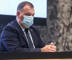 22.01.2021., Zagreb - U zgradi NSK odrzana je konferencija za medije Stozera civilne zastite RH.Vili Beros.
Photo: Matija Habljak/PIXSELL