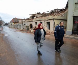 22.01.2021., Petrinja - Posljedice potresa u centru grada. 
Photo: Emica Elvedji/PIXSELL