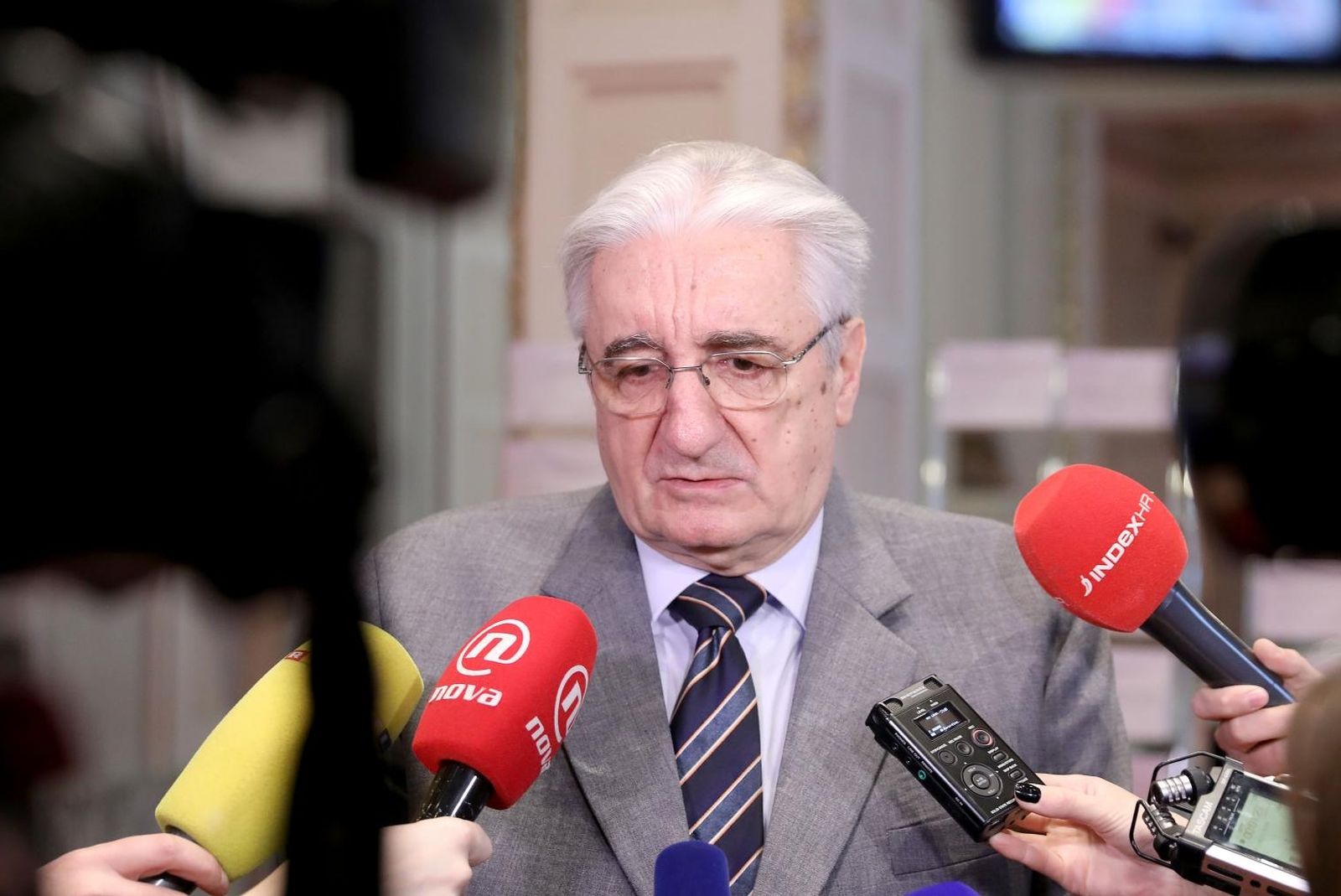 Zagreb: Miroslav Tuđman dao izjavu o slučaju ministra Tolušića 23.01.2019., Zagreb - Zastupnik Miroslav Tudjman dao je u Saboru izjavu o slucaju ministra Tolusica . 
Photo: Patrik Macek/PIXSELL