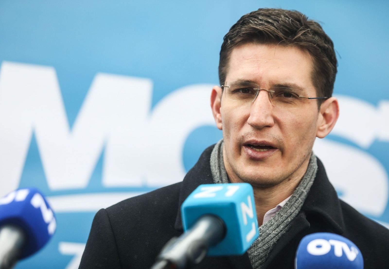 23.01.2021., Zagreb - Kandidat Mosta za gradonacelnika Zagreba Zvonimir Troskot  upozorio je na posljedice potresa na podrucju gradske cetvrti Gornje Dubrave i okolice. Medijima se obratio i Nino Raspudic.
Photo: Marin Tironi/PIXSELL