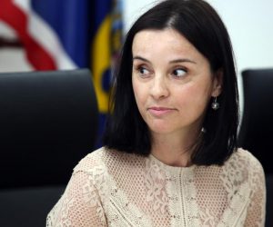 23.07.2019., Split, Vojarna Admiral flote Sveto Letica Barba - Svecano potpisivanje sporazuma Ministarstva obrane Republike Hrvatske s Ministarstvom mora, prometa i infrastrukture i Ministarstvom poljoprivrede. Sporazume su potpisali potpredsjednik Vlade i ministar obrane Damir Krsticevic, ministar mora, prometa i infrastrukture Oleg Butkovic i ministrica poljoprivrede Marija Vuckovic. 
Photo: Miranda Cikotic/PIXSELL