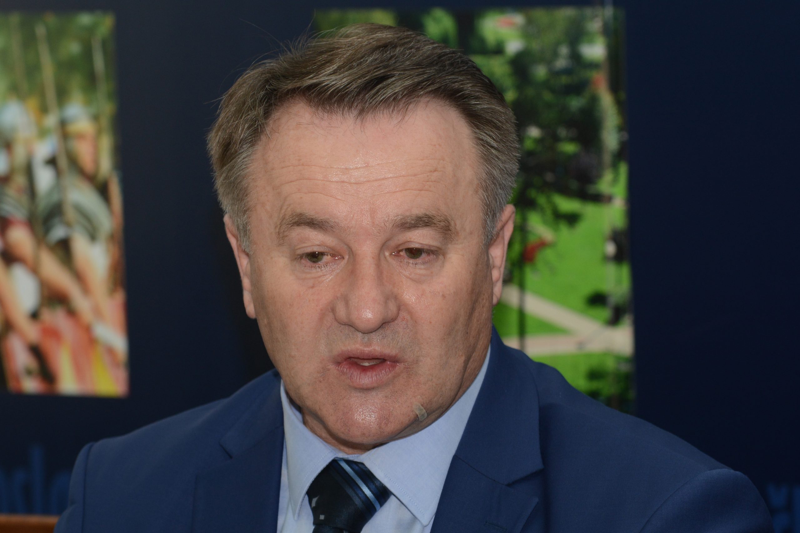 25.01.2018., Sisak - Ministar prometa i infrastrukture Oleg Butkovic i sisacko-moslavacki zupan Ivo Zinic potpisali su Ugovor o dodjeli bespovratnih sredstava za izradu Masterplana prometnog razvoja Sisacko-moslavacke zupanije. Ivo Zinic. 
Photo: Nikola Cutuk/PIXSELL