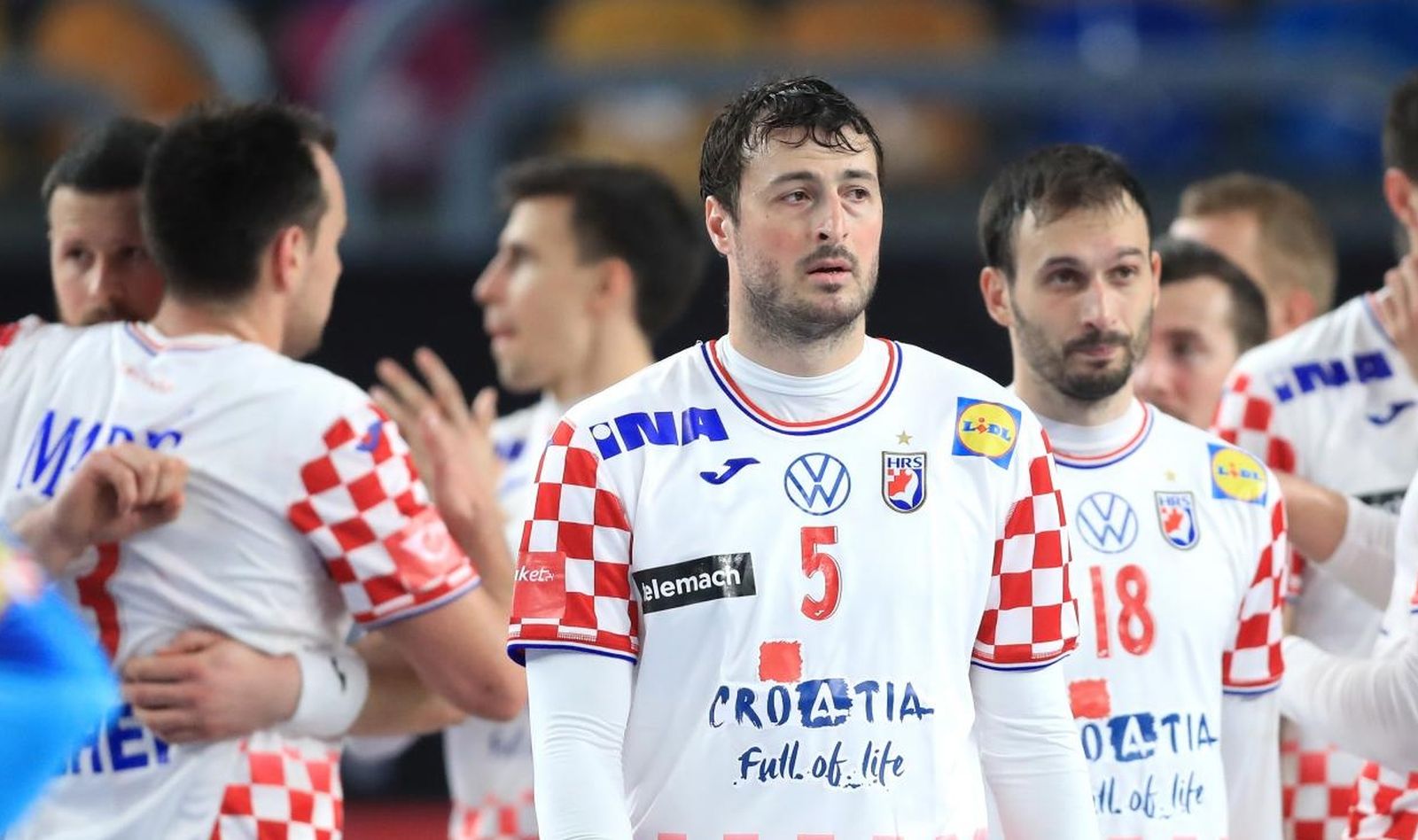 25.01.2021., sportska dvorana stadiona Kairo, Kairo, Egipat - Svjetsko rukometno prvenstvo, skupina 2, Danska - Hrvatska. Domagoj Duvnjak Photo: Slavko Midzor/PIXSELL