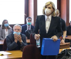 25.05.2020., Zagreb - Na Opcinskom gradjanskom sudu nastavljeno je sudjenje Milanu Bandicu i drugima za aferu Agram. Sudjskoj raspravi nazocili su odvjetnici optuzenih. Jadranka Slokovic Photo: Robert Anic/PIXSELL