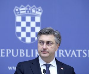 26.01.2021, Zagreb - Vladajuca koalicija odrzala je danas online sastanak, nakon kojeg je u Banskim dvorima izjavu za medije dao Andrej Plenkovic.
Photo: Patrik Macek/PIXSELL