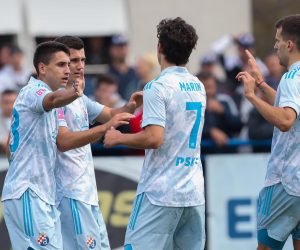 26.09.2020., Ferdinandovac - Hrvatski nogometni kup, sesnaestina finala, NK Ferdinandovac - GNK Dinamo. Antonio Marin, Luka Menalo, Amer Gojak. 
Photo: Luka Stanzl/PIXSELL