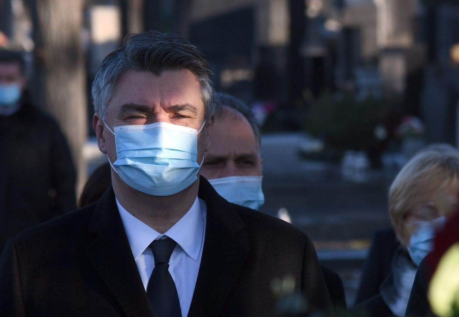 27.01.2021., Zagreb - Povodom obiljezavanja Medjunarodnog dana sjecanja na zrtve holokausta, drzavni je vrh na Zidovskom groblju na Mirogoju polozio vijence. Photo: Josip Regovic/PIXSELL