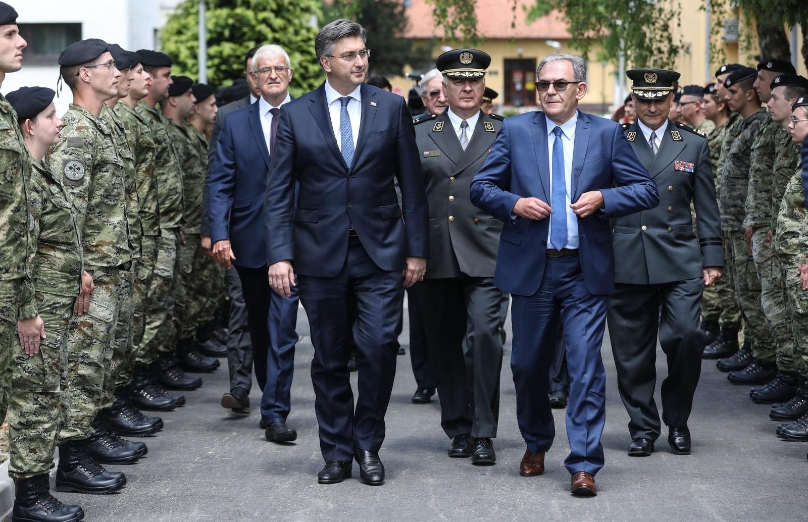27.05.2020., Zagreb - Svecano obiljezavanje Dana hrvatske vojske, Dana hrvatske kopnene vojske i 29. obljetnice ustrojavanja Hrvatske vojske na Hrvatskom vojnom ucilistu dr. Franjo Tudjman. Predsjednik Vlade Andrej Plenkovic Photo: Robert Anic/PIXSELL