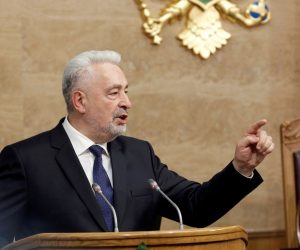 Montenegro's new government Montenegro's Prime Minister Zdravko Krivokapic speaks during the swearing-in ceremony for the new government at the parliament in Podgorica, Montenegro December 4, 2020. REUTERS/Stevo Vasiljevic STEVO VASILJEVIC