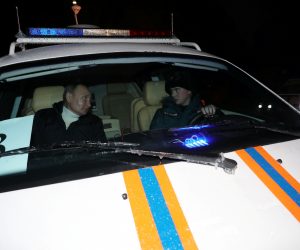 Russian President Putin attends the Orthodox Christmas service outside Veliky Novgorod Russian President Vladimir Putin arrives for the Orthodox Christmas service at the Saint Nikolai Church on Lipno Island in the Msta River delta outside Veliky Novgorod, Russia January 6, 2021. Picture taken January 6, 2021. Sputnik/Mikhail Klimentyev/Kremlin via REUTERS ATTENTION EDITORS - THIS IMAGE WAS PROVIDED BY A THIRD PARTY. SPUTNIK