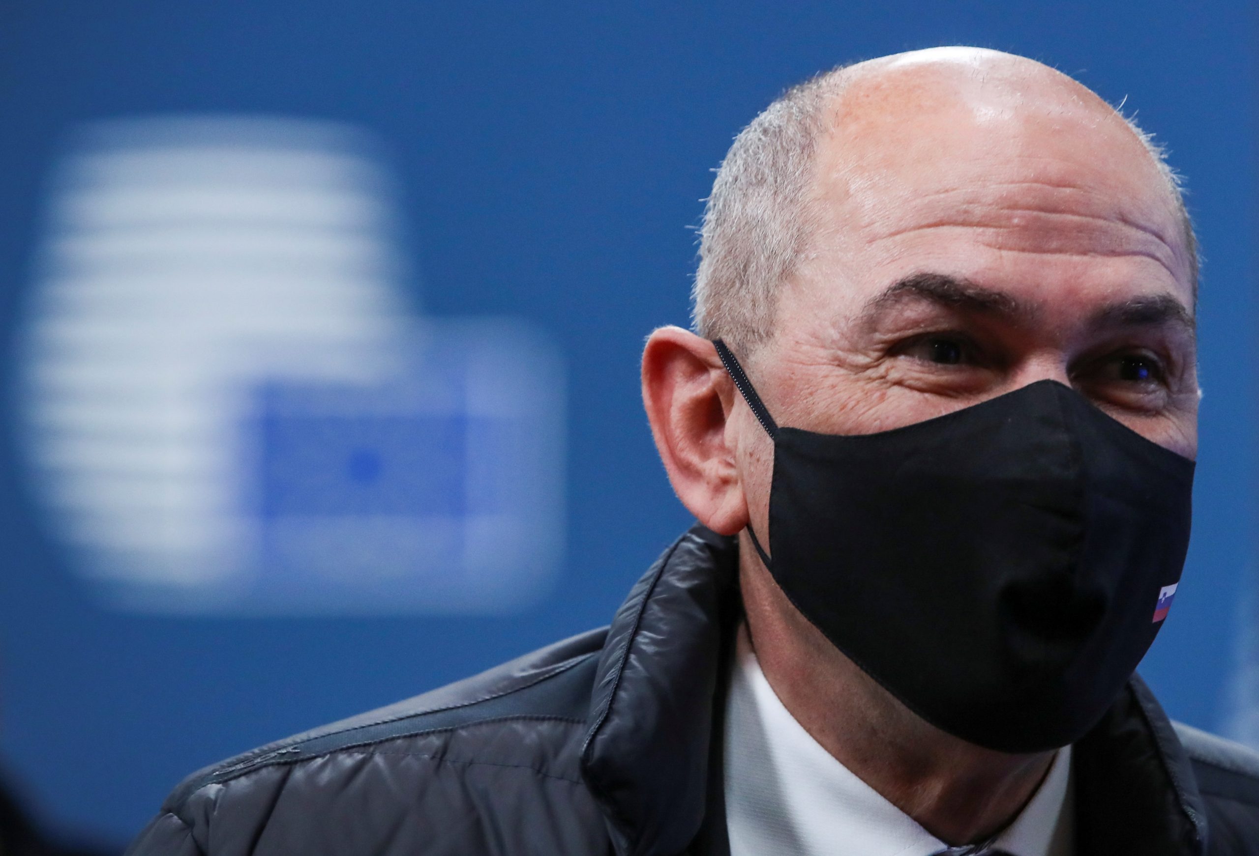 EU leaders summit in Brussels Slovenia's Prime Minister Janez Jansa arrives to attend a face-to-face EU summit amid the coronavirus disease (COVID-19) lockdown in Brussels, Belgium December 10, 2020. REUTERS/Yves Herman/Pool YVES HERMAN