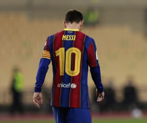 Spanish Super Cup Final - FC Barcelona v Athletic Bilbao Soccer Football - Spanish Super Cup Final - FC Barcelona v Athletic Bilbao - Estadio La Cartuja de Sevilla, Seville, Spain - January 17, 2021 Barcelona's Lionel Messi REUTERS/Marcelo Del Pozo MARCELO DEL POZO