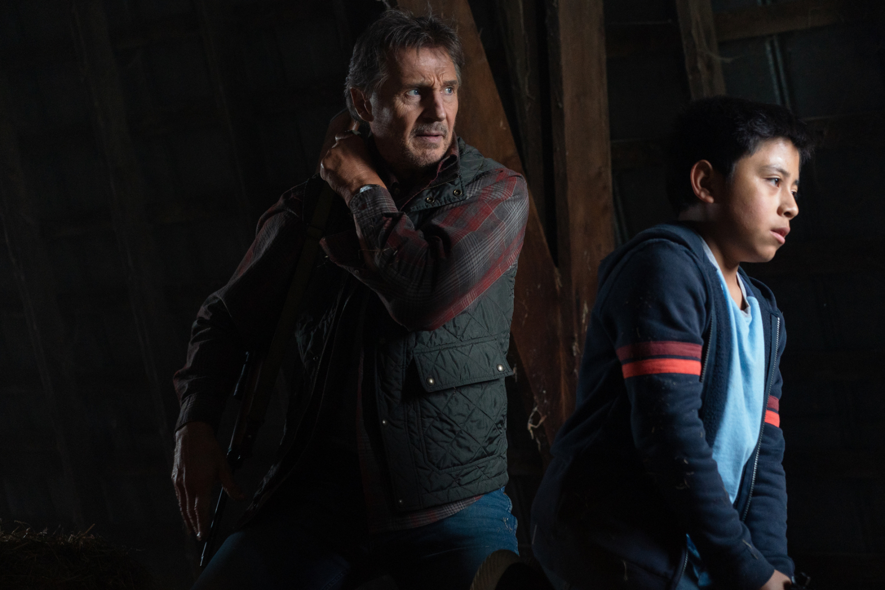LN022_RC	

Liam Neeson stars as “Jim” and Jacob Perez as “Miguel” in director Robert Lorenz’s THE MARKSMAN, an Open Road Films / Briarcliff Entertainment release.  

Credit: Ryan Sweeney / Open Road Films / Briarcliff Entertainment
