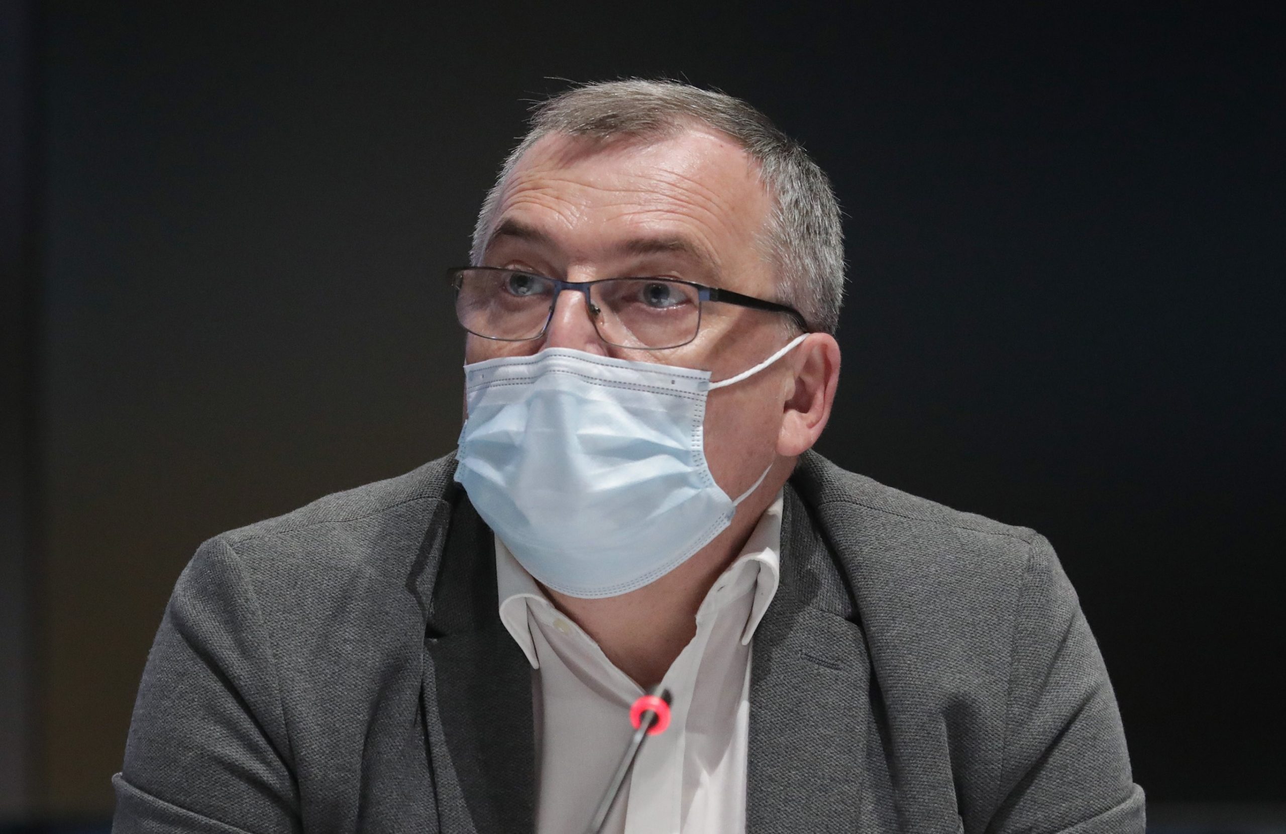 18.01.2021., Zagreb - U Nacionalnoj i sveucilisnoj knjiznici odrzana je konferencija za medije Stozera civilne zastite Republike Hrvatske. Ravnatelj Hrvatskog zavoda za javno zdravstvo (HZJZ) Krunoslav Capak Photo: Robert Anic/PIXSELL