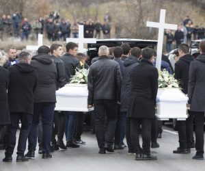 01.01.2020., Rakitno - Posljedni ispracaj sestero mladih koji su tragicno stradali u novogodisnjoj noci.
Photo: Denis Kapetanovic/PIXSELL