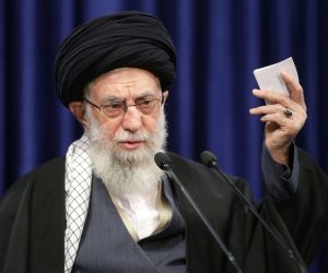 epa08926117 A handout picture made available by the Iran supreme leader office shows, Iranian supreme leader Ayatollah Ali Khamenei  during a live TV speech, in Tehran, Iran, 08 January 2021. Media reported that Khamenei  called to ban the import of American and British vaccines, claiming they are not to be trusted.  EPA/SUPREME LEADER OFFICE HANDOUT  HANDOUT EDITORIAL USE ONLY/NO SALES