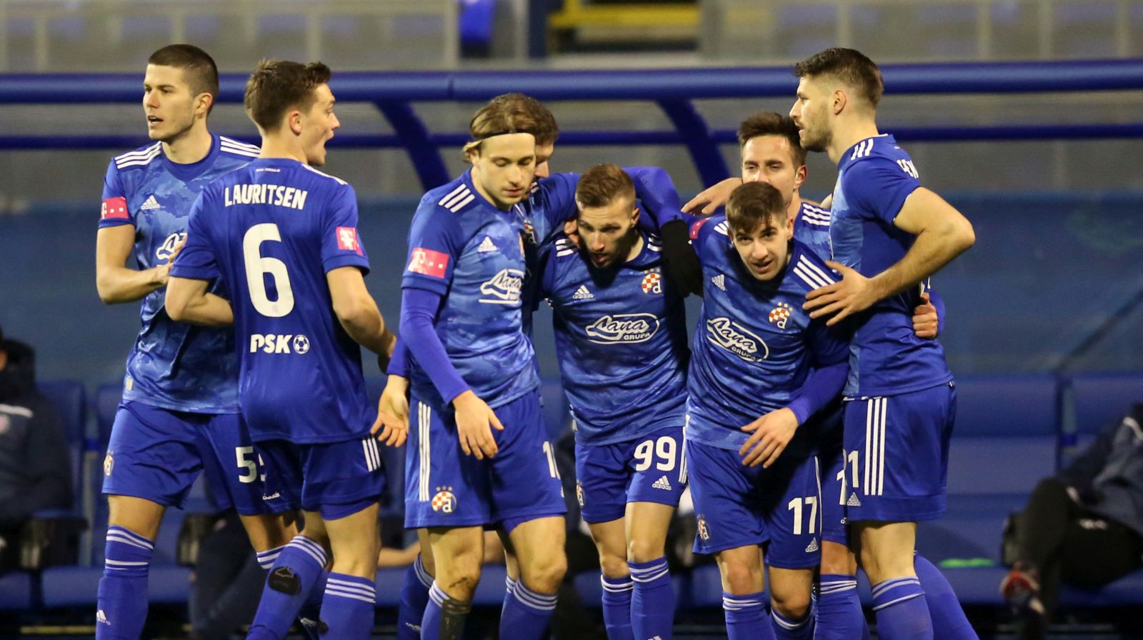 Zagreb, 27.01.2021 - Utakmica 13. kola Prve HNL Dinamo - Hajduk. Na fotografiji slavlje Dinamo.
 foto HINA/ Daniel KASAP/ dk