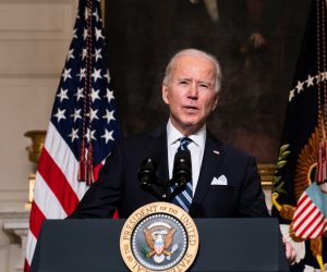epa08969468 US President Joe Biden delivers remarks on his administration’s response to climate change at an event in the State Dining Room of the White House in Washington, DC, USA, 27 January 2021.  EPA/Anna Moneymaker / POOL