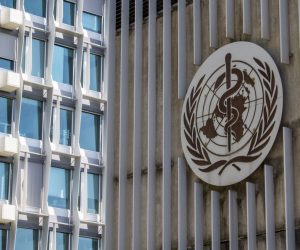 epa08978678 (FILE) - The logo and building of the World Health Organization (WHO) headquarters in Geneva, Switzerland, 15 April 2020 (reissued 31 January 2021). According to media reports, the World Health Organization is among the nominated for this year's Nobel Peace Prize, all backed by Norwegian lawmakers.  EPA/MARTIAL TREZZINI *** Local Caption *** 56637543