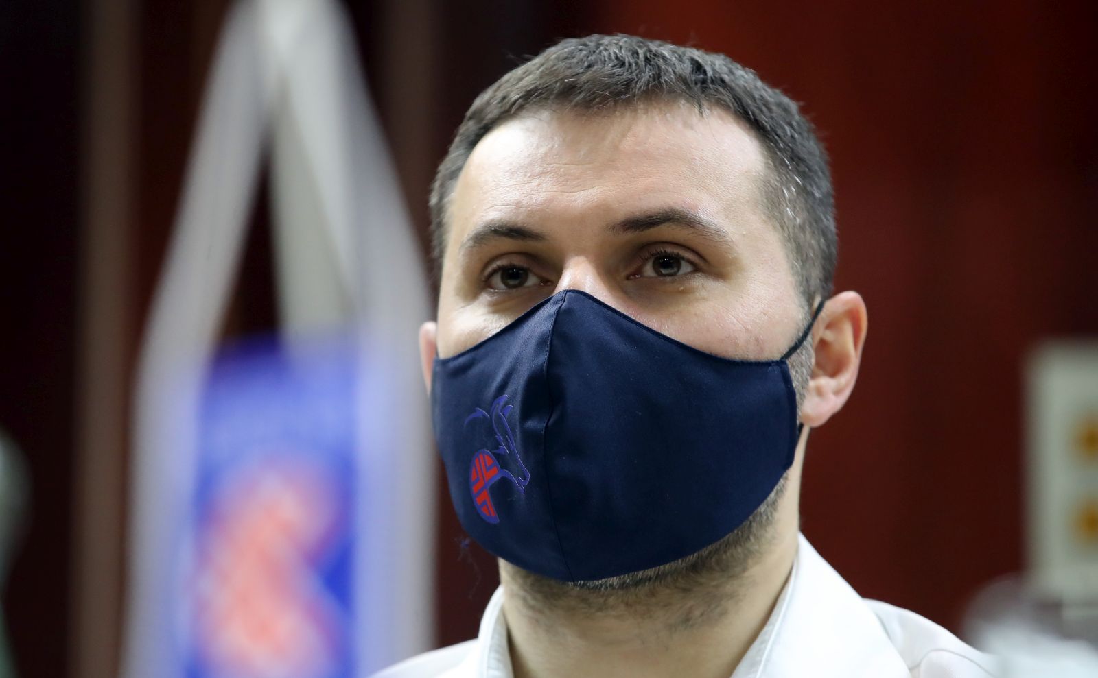 Zagreb, 02.02.2021 - Konferencija za medije na koji ce biti predstavljen novi trener KK Cibone Vladimir Jovanovic. Na slici novi trener Cibone Vladimir Jovanovic.
foto HINA/ Damir SENCAR/ ds