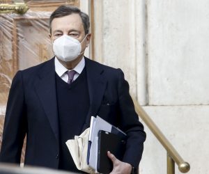 epa08981663 Mario Draghi, former president of the European Central Bank (ECB), leaves his home in Rome, Italy, 02 February 2021. According to media reports quoting party sources, the Italia Viva (IV) party, which pulled out of the ruling coalition leading to the collaplse of Giuseppe Conte's government, would like to see Draghi become prime minister.  EPA/FABIO FRUSTACI