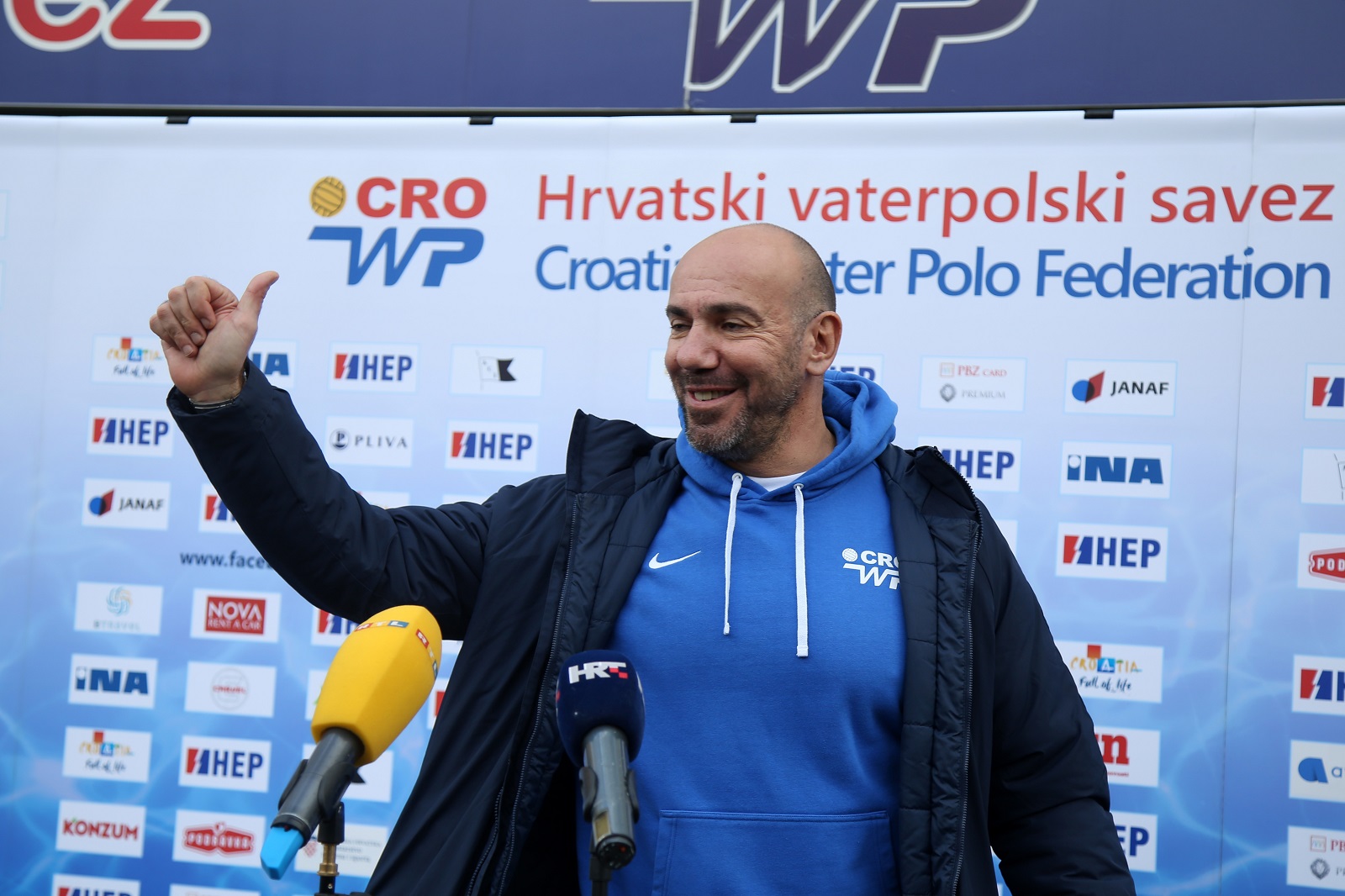 Zagreb, 05.02.2021 - Otvoreni trening hrvatske vaterpolske reprezentacije uoči polaska u Rotterdam na kvalifikacijski turnir za nastup na OI u Tokiju. Na fotografiji Ivica Tucak.
 foto HINA/ Daniel KASAP/ dk