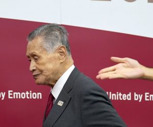epa09002721 (FILE) - Tokyo 2020 Olympic Games Organising Committee President Yoshiro Mori arrives at a press conference in Tokyo, Japan, 10 June 2020 (reissued 11 February 2021). According to reports by Jiji Press on 11 February, Mori intends to resign from his position following the turmoil caused by his controversial remarks regarding women.  EPA/FRANCK ROBICHON / POOL