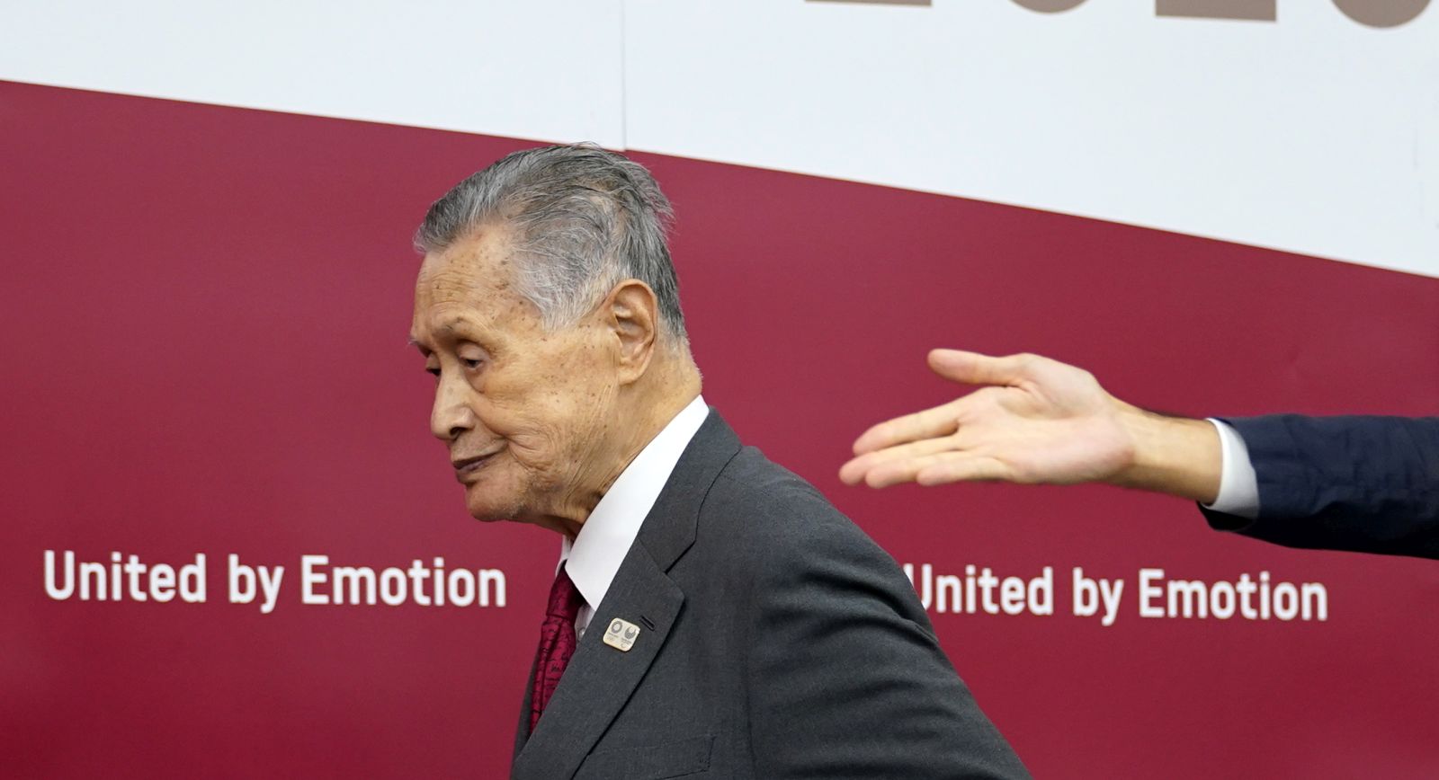 epa09002721 (FILE) - Tokyo 2020 Olympic Games Organising Committee President Yoshiro Mori arrives at a press conference in Tokyo, Japan, 10 June 2020 (reissued 11 February 2021). According to reports by Jiji Press on 11 February, Mori intends to resign from his position following the turmoil caused by his controversial remarks regarding women.  EPA/FRANCK ROBICHON / POOL