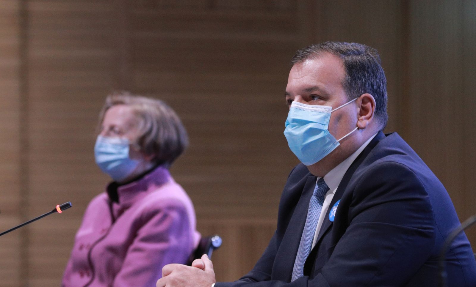 Zagreb, 12.06.2021. - Održana je konferencija za medije Stožera civilne zaštite RH.Na slici Alemka Markotić i Vili Beroš. foto HINA/ Tomislav PAVLEK/ tp