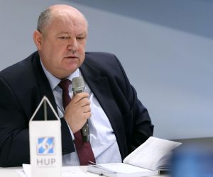 Zagreb, 23.02.2021. - Konferencija za medije Hrvatske udruge poslodavaca (HUP). Na fotografiji predsjednik HUP-a Damir Zorić.  foto HINA/ Lana SLIVAR DOMINIĆ/ lsd