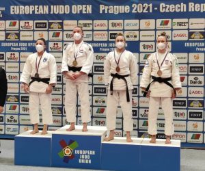Prag, 28.02.2021. - Hrvatska judo reprezentacija se s European Opena u Pragu vraća s četiri odličja, zlatima Lare Cvjetko (do 70 kg) i Helene Vuković (preko 78 kg) te broncama Ive Oberan (do 63 kg) i Marka Kumrića (do 100 kg). Na fotografiji Iva Oberan, bronca, European Open Prag 2021.
foto HINA/ HRVATSKI JUDO SAVEZ/ ml